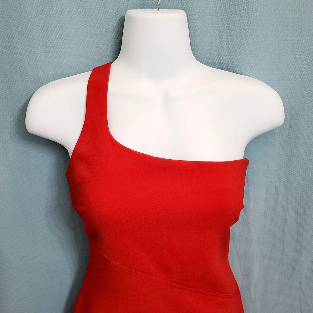 NWT Likely Maisey One Shoulder Bodycon Mini Dress Scarlet Red Size 4 - Picture 4 of 14